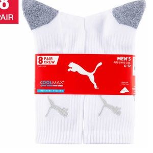Puma Men's Crew Sock, 8 pair
